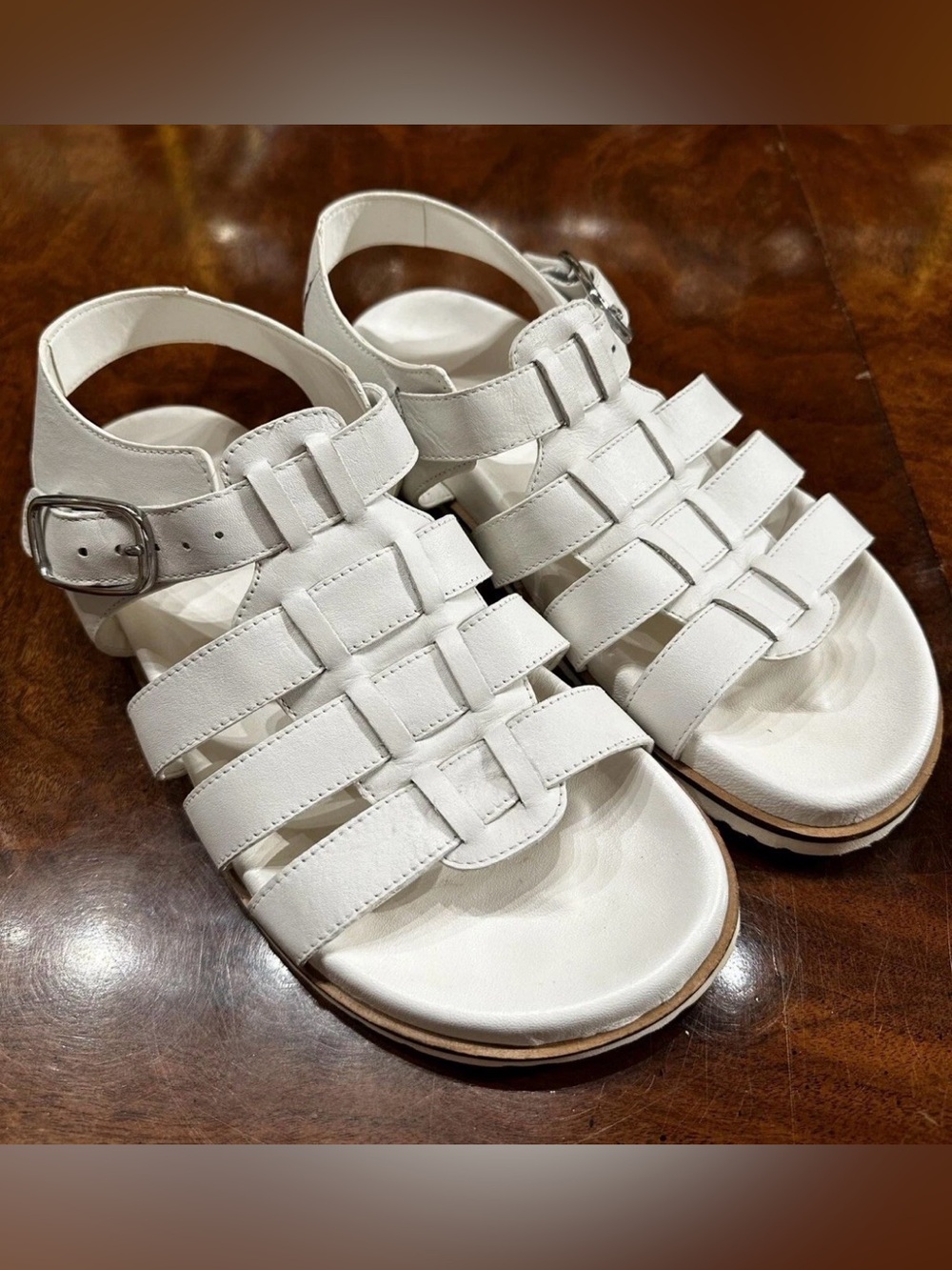 Anthropologie womens leather fisherman sandals